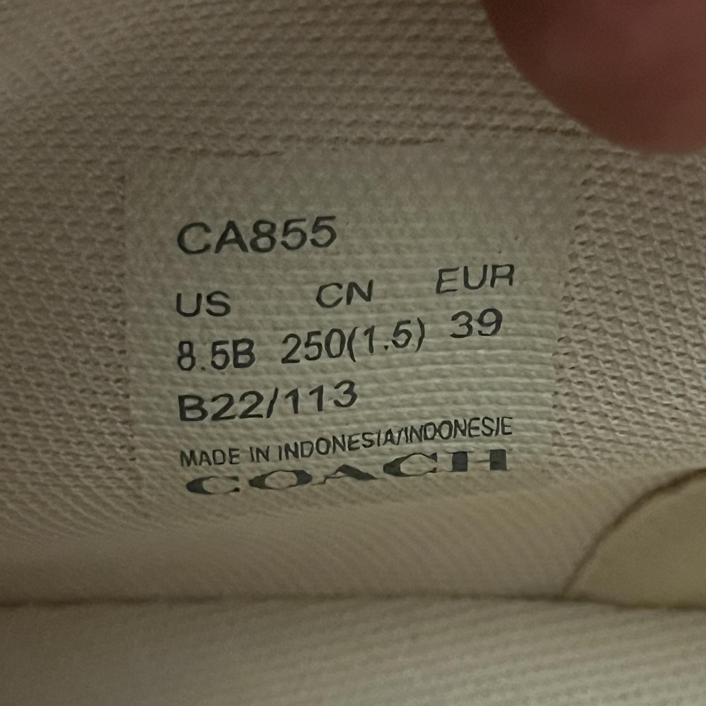 Coach Shoes Womens Size 8.5 Multicolor Signature Canvas High Top Sneakers CA855 - Picture 9 of 10